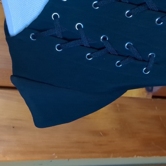 BIANCA NYGÅRD* Black career formal dress cap sleeve corseting detail zip back - Picture 4 of 13